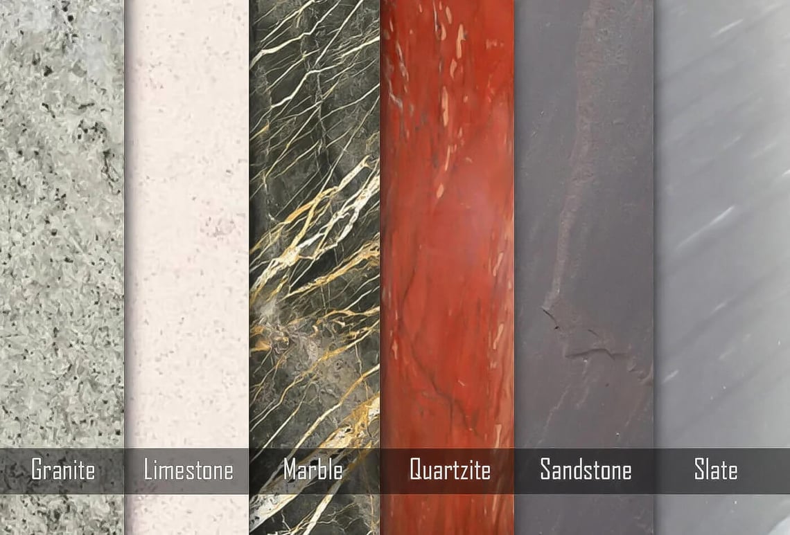 Marble, Granite, Slate Stone & Sandstone