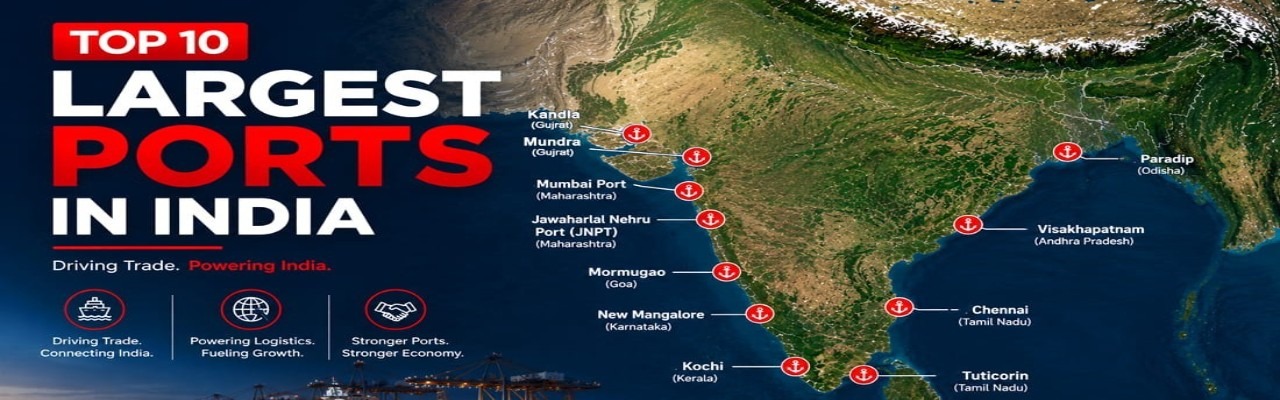 Top 10 Largest Sea Ports in India 2026