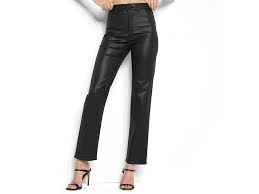 Leather Coated Jeans - Fashion
