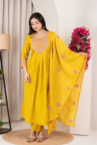 4 colour Silk Fancy 3 Piece Suit, Anarkali