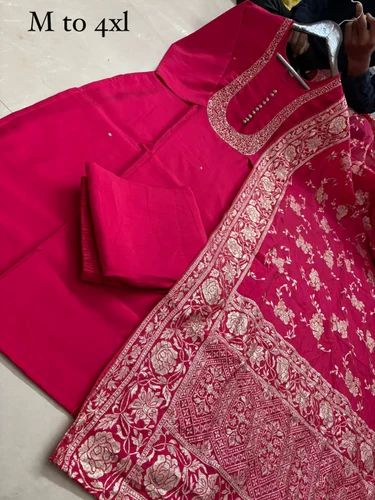 Chinon Ladies Fancy Salwar Suit, Stitched