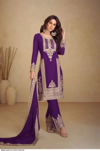 Gulkayra Designer Apsara Salwar Suit Readymade, Heavy Chinon, Embroidery