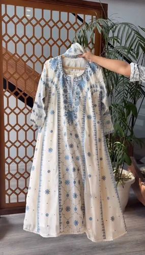Designer Party Wear Look Pure Roman Silk A-Line Top Palazzo & Dupatta Set