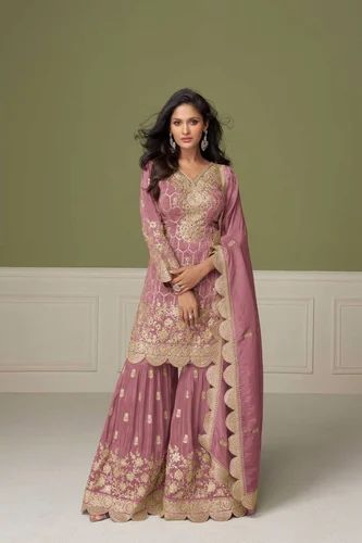 Embroidered Festival Wear Simar SIlk With Embroidery Salwar Suit