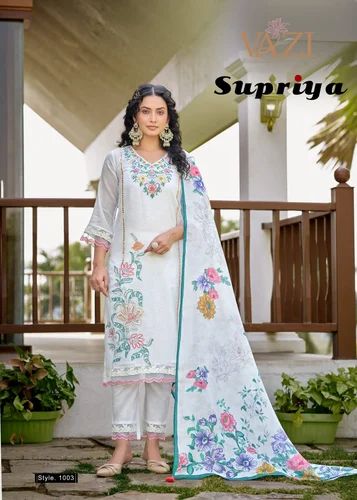 Festival Wear Pure Kota With Hand Work Kurti Pant And Dupatta