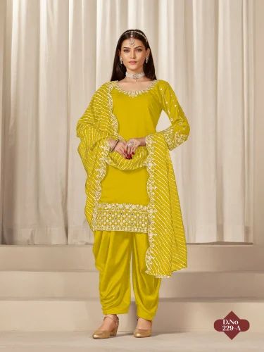 Premium Quality Chanderi With Embroidery Salwar Suit