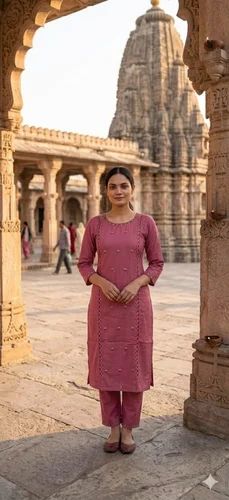 Embroidery Ladies Cotton Kurti