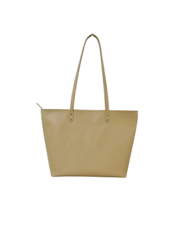 CARAMEL Pure Leather Shoulder Bag with Small Zipper Pouch for Female