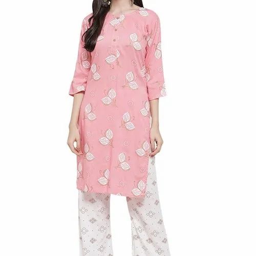 Lucknowi Chikan Kurtis, Machine Embroidery, Kurti Only