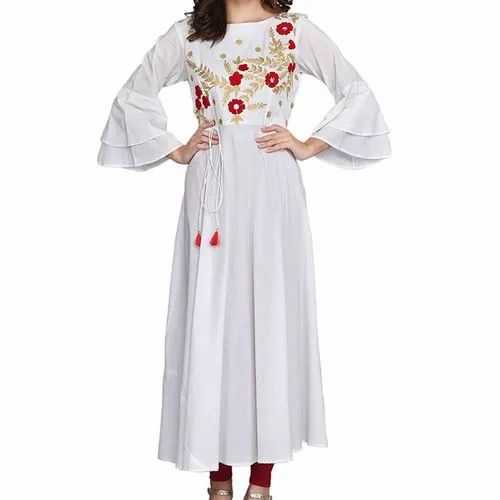 Cotton Large Embroidered Chikan Kurti