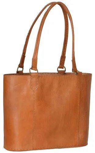 Female Brown Ladies Leather Shoulder Bag