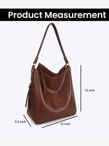 Tan Synthetic Leather Hobo For Women