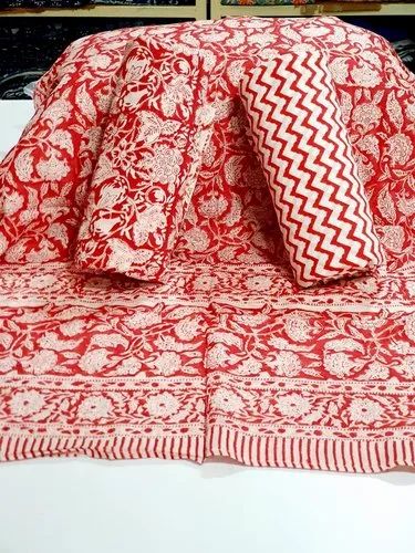 Stitched Meera Handicrafts Block Printed Suit Sets, cotton