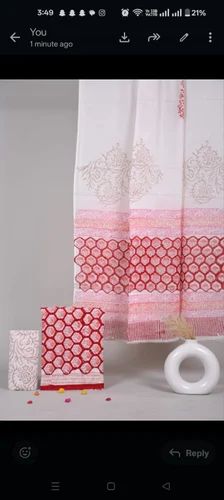 Unstitched Hand Block Print Suit Sets, Cotton