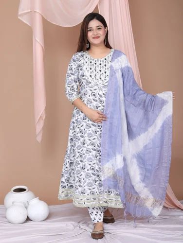 New Trending Teal Blue Long Kurti With Pockets Indian Bridesmaids Dress Gift For Her