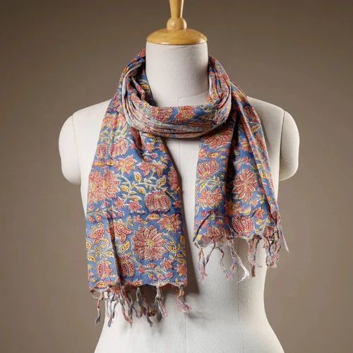 Cotton New Hand Block Printed Stole