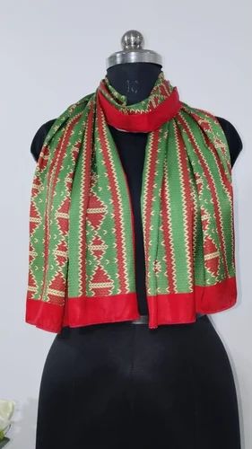 Green Silk Designer Stoles