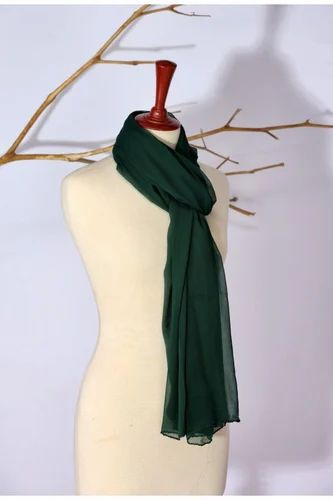 Black Viscose Heavy Chiffon Stoles LADIES
