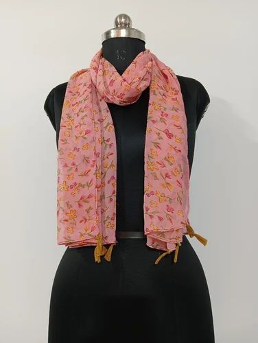 Cotton Pink Stole for College Girls