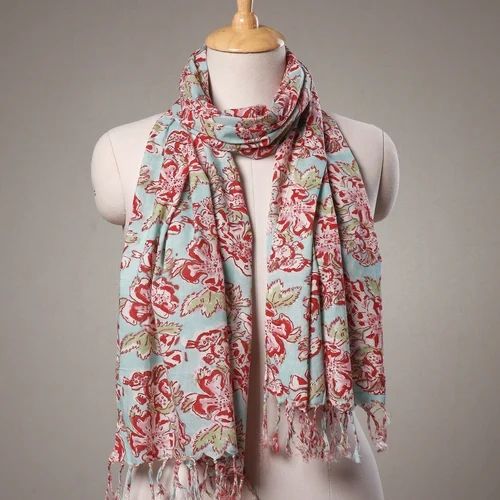 Hand Block Printed Cotton Stole