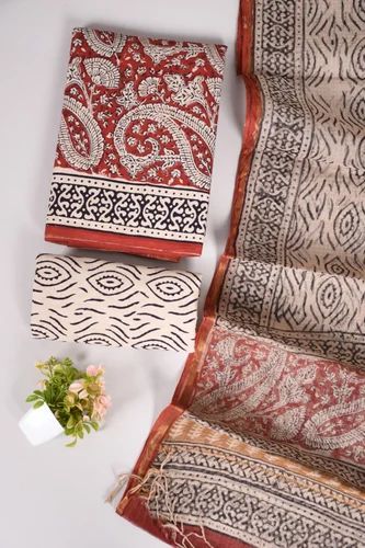 Special Kota Doria Duptta Cotton Suit, Un-stitched