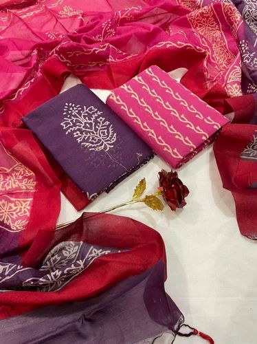Printed Wedding Wear Ghicha Silk Suits, Unstitched