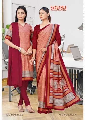 Elegant Uniform Sarees & Suits Perfect for Teachers, Airline Staff & Corporate Team