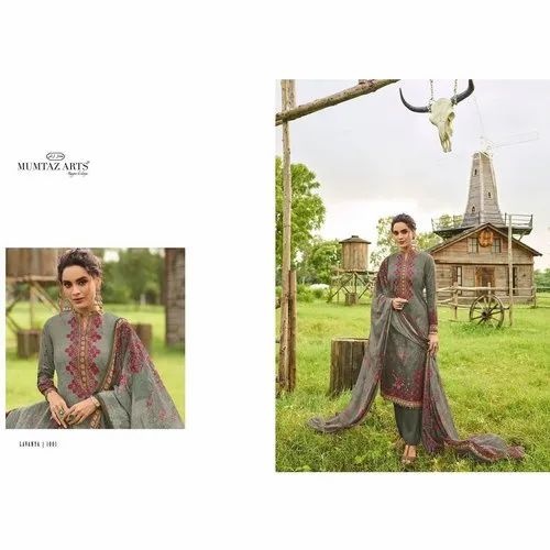 Cotton Unstitched Pakistani Karachi Lawn Suits, Dry clean