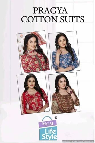 Printed MCM Pragya Cotton readymade Suits