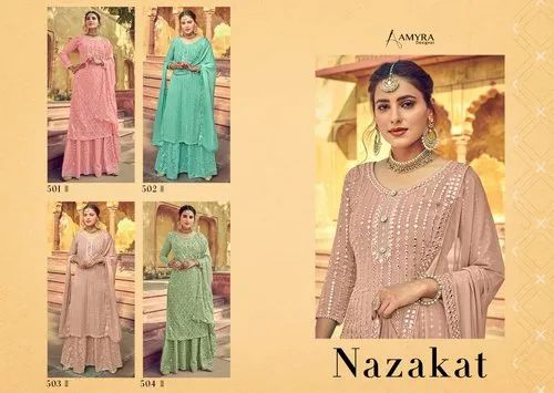 Pulak exports Georgette Designer Party Wear Salwar Kameez, For 0040