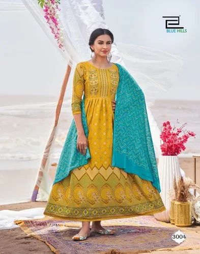 Cotton Long Gown Style Kurti