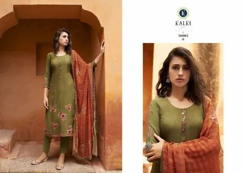 Pulak exports PURE MUSLIN Printed Designer Suits, For 0072