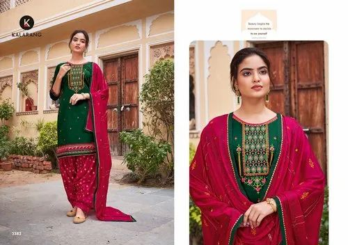 Pulak exports Georgette Patiala Punjabi Suit, For 00222