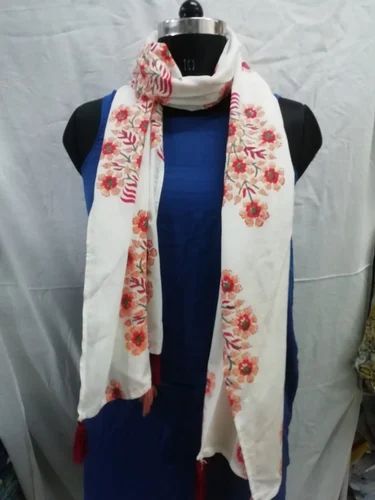 Hand Block Printed Cotton Stole Sanganeri Printed Stole