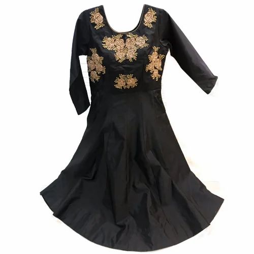 Black Party Wear Anarkali Suit