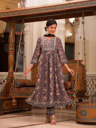 Cotton Ladies Printed Suit A-1401