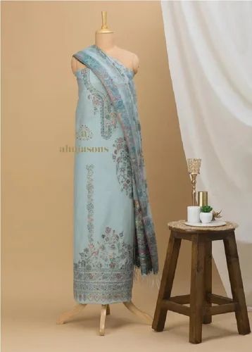 SKU AS01232544 Cotton Silk Suit With Zari Weaving, Unstitched