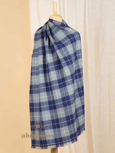 AS01816585 Warm Stole Wool Blend with Dobby Pattern in Multi