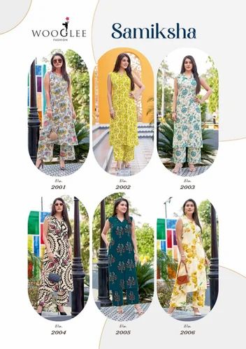 Ladies Designer Kurti Set, Rayon