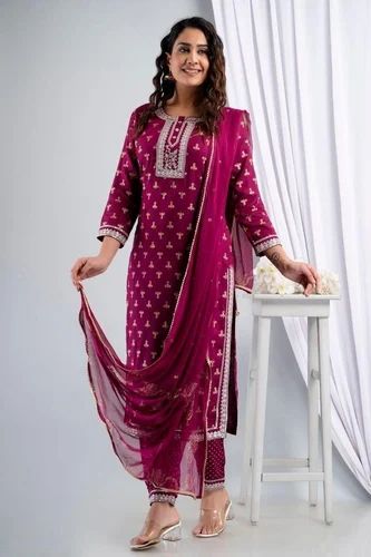 Stitched Printed Cotton Suits, Handwash