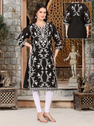 Straight Ladies Silk Kurti