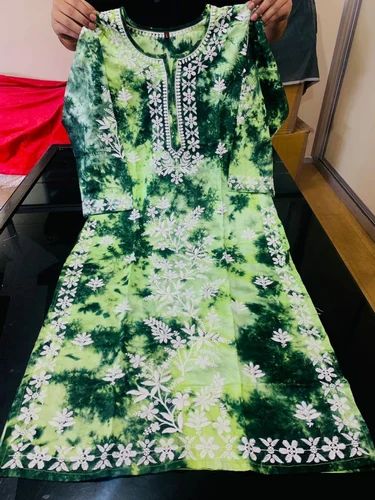 Cotton Party Wear Ladies Long Kurti, Wash Care: Dry clean