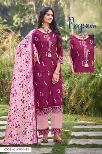 Embroidered RUPAM ROMAN SILK DESIGNER SUIT COLLECTION