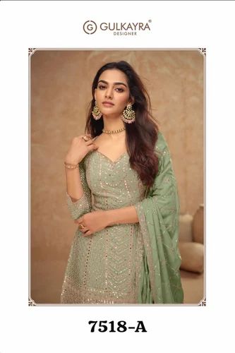 Silk GULKAYRA PALAK VOL 2 PARTYWEAR READYMADE SUIT, Work: Embroidery