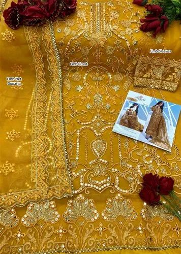 Pakistani Georgette Ramzan Eid Special Dress Material, Dry clean