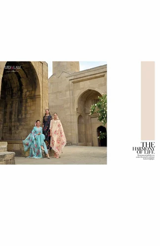 Lily & Lali Pakistani Embroidered Chiffon Readymade Suit Wholesaler
