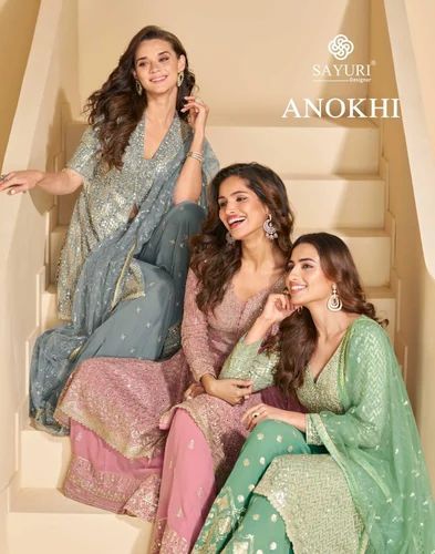 Embroidered Georgette SAYURI ANOKHI PARTYWEAR SUIT WHOLESALE EXPORTER