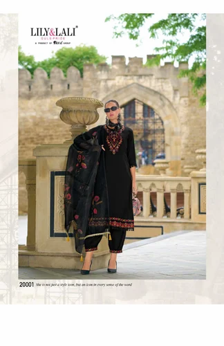 Lily & Lay Afghani Vol 4 Silk Readymade Suit (Embroidered Straight Style)