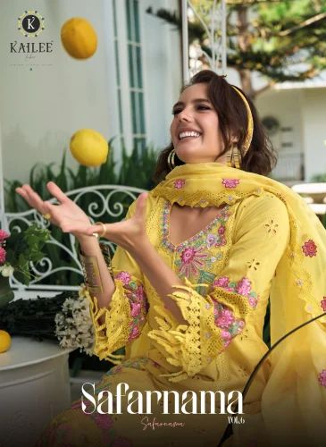 KAILEE SAFARANAMA COTTON PAKISTANI SUIT WHOLESALE EXPORTER, Stitched