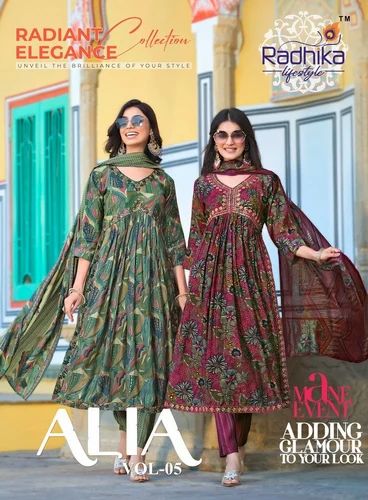 Printed ALIA VOL 5 MODAL ALIACUT READYMADE SUIT COLLECTION